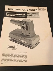 Vintage POWR KRAFT Wards Dual Insulated Dual Motion Sander Orbital Manual Parts - Picture 1 of 4