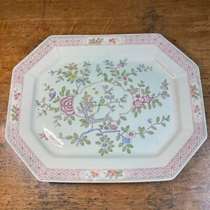 Plato de cerámica grande Calyx Ware Adams Inglaterra Singapur Bird 16 1/2" W - Imagen 1 de 9