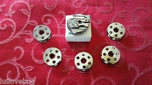 New Singer 221, 221K, 301 ,301A Featherweight Bobbin Case + 5 Bobbins QUALITY - Picture 1 of 3