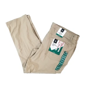 Member's Mark Benton slim fit performance pants men's 40 x 30 beige flex stretch - Picture 1 of 14