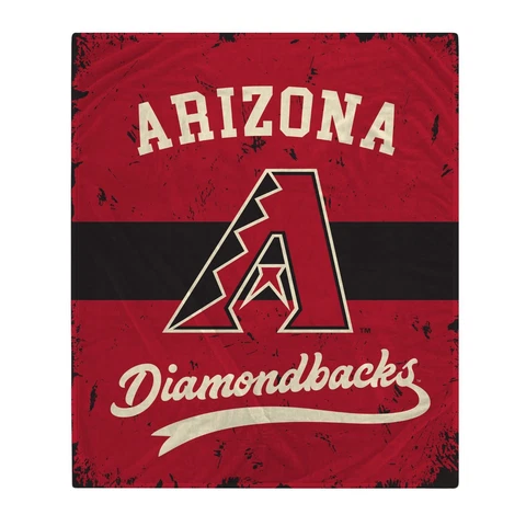 Arizona Diamondbacks MLB 60'' x 70'' Retro Stripe Flannel Blanket-W10786655523 Cover