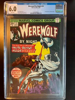 Werewolf By Night #33 - CGC 6.0 - 2nd Appearance of Moon Knight - Marvel 9/1975 - Image 1 of 3