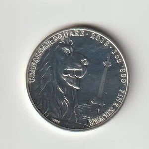 2018 United Kingdom 1 oz Silver .999 Trafalgar Square Landmarks of Britain - Picture 1 of 2