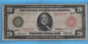  ****   RARE 1914 $20.00 ST LOIUS FED RES RED SEAL - Picture 1 of 2