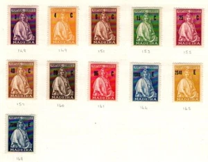 Portugal Madeira 1929 Ceres selection to 7 esc SG148-49, etc to 168 Mint - Picture 1 of 1