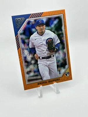 2022 Topps Gallery Seiya Suzuki RC #137 Orange Foil 03/10 - Cubs - Image 1 of 4