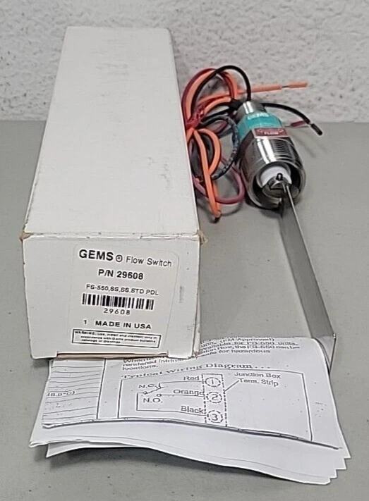 NEW Gems 29608 Flow Switch FS-550, SS, SS, STD, PDL FREE SHIPPING - Image 1 of 3