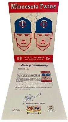 Jim Perry,Bunker,Goryl,Brooks Robinson Mn Twins Signed Program 4 Autos PSA (B35) - Image 1 of 4