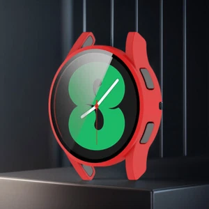 PC Watch Case Cover with Tempered Glass for Samsung Galaxy Watch FE/4 40mm (Red) - Zdjęcie 1 z 8