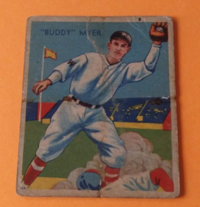1934 Diamond Stars #4 Charles "Buddy" Myer Baseball Card (Washington Senators)