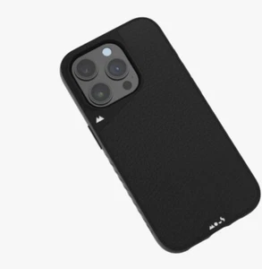 Mous - Case for iPhone 15 PRO MAX Protective - Real Leather - BlackLimitless 5.0 - Picture 1 of 4