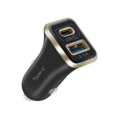 TypeC Quick Charge 3.1Dual USB Port Smart Fast Car Charger TYPE-C TO TYPE-C PORT - Image 1 of 4