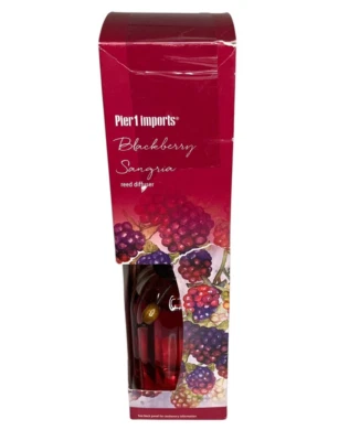 New Pier 1 Imports Blackberry Sangria Reed Diffuser Box Set 10 oz Fragrance Rare - Image 1 of 4