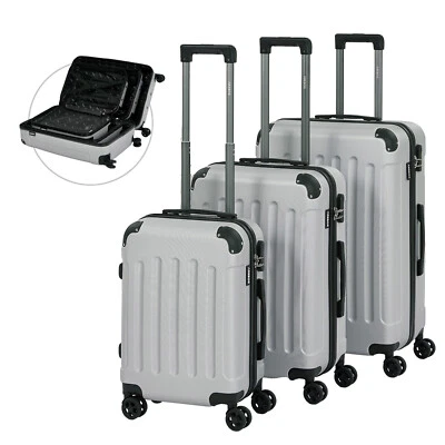 AREBOS Reisekoffer 3er Set Hartschalen Koffer Trolley Kofferset M-L-XL-Set - Bild 1 von 4