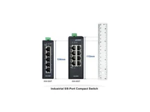 Planet ISW-800T IP30 Compact Size 8-Port 10/100TX Industrial Fast Ethernet Switc - Picture 1 of 6