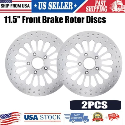 11.5" Dual Front Brake Rotor Discs For Harley Davidson Softail Road King Foto 1 de 4