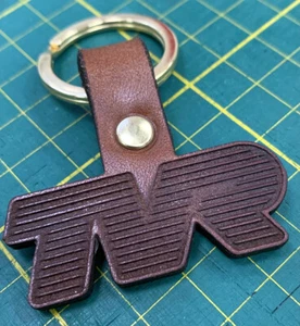 TVR Laser Engraved Brown Leather Keyring - Picture 1 of 1