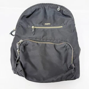 TUMI Voyageur Carson Backpack Black/Gold Hardware Commuter Casual - Picture 1 of 5