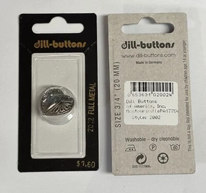 Dill Buttons ~ (2002) - 3/4" - Shank Metal Heart Antique Silver ~ 1 ct - Picture 1 of 1