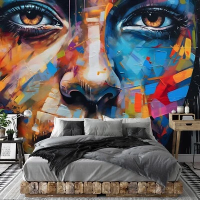 FRAU GEMALT KUNST MODERN Fototapete TAPETE Wohnzimmer Schlafzimmer - Bild 1 von 4