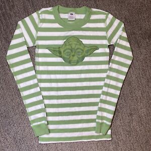 Hanna Andersson Kids Star Wars Yoda Pajama Top Shirt Stripe Green 150 cm 12