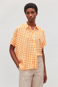 New COS Gingham Silk Shirt - Picture 1 of 7