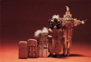 Hopi Kachina Dolls Tihu Native American Vintage Postcard - Picture 1 of 2