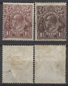 "No: 109709 - AUSTRALIANO - ""GEORGE"" - LOTE DE 2 SELLOS ANTIGUOS (2 x 1,5 p) - ¡MH!¡! - Imagen 1 de 1