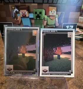 2024 Panini Minecraft Wood Slab Putting Axe To Use #134 Cubic Foil  +  Normal - Picture 1 of 2