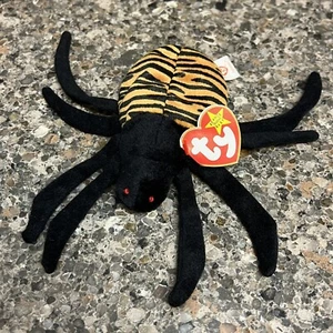 Spinner Spider Ty Beanie Babys Spielzeug • Retired • Schwarz - Bild 1 von 7