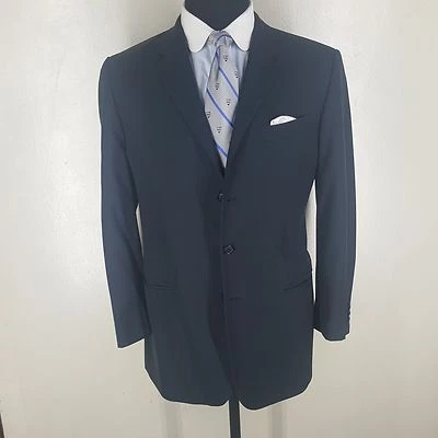 HELMUT LANG Lightweight 100% Wool Blue Blazer  3 Btn Side Vents  U.S. Size  44 R - Image 1 of 4