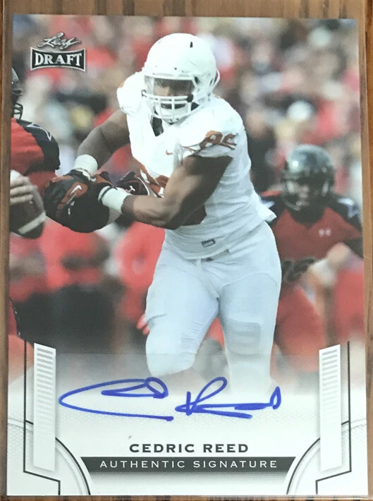 2015 Leaf Draft Autographs Cedric Reed #BA-CR1 Texas Longhorns - Image 1 of 2
