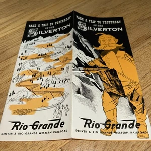 1950s DENVER & RIO GRANDE RAILROAD - TRIP TO YESTERDAY ON THE SILVERTON Brochure - Picture 1 of 5
