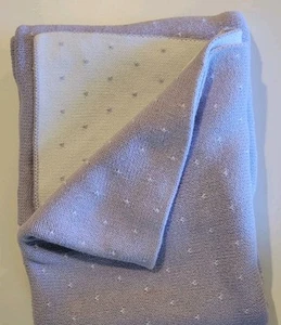 Koala Baby Knitted Baby Blanket Purple White Hearts Reversible 32 x 29 Polka-dot - Picture 1 of 6