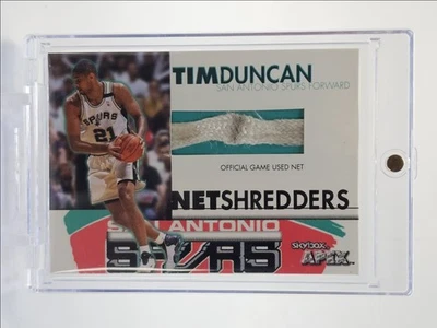 TIM DUNCAN 1999-00 SKYBOX APEX RED TRITURADORAS JUEGO USADO RED PARCHE Q4444 Foto 1 de 2