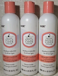 Lot of 3 Hask Organic Apple Cider Vinegar Shine Lightweight Conditioner 8oz Each - Picture 1 of 2