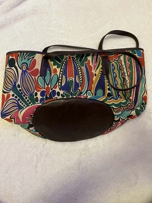 Bolso de Mano Neiman Marcus Paja Tropical Hawaii Multicolor Nuevo sin Etiquetas. Foto 1 de 4