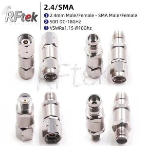Precision 2.4mm To SMA Male Female 18GHz MicroWave Adapter MMwave Test Connector - Picture 1 of 17