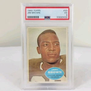 Jim Brown 1960 Topps #23 Cleveland Browns 2nd Year PSA 3 VG - Bild 1 von 13