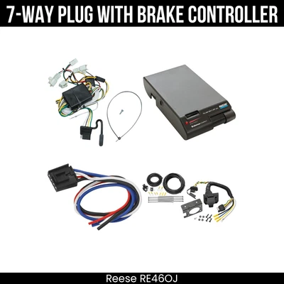 Arnés de cableado de remolque de 7 vías para autocaravana Reese + control de freno para Toyota 4Runner 96-02 Foto 1 de 4