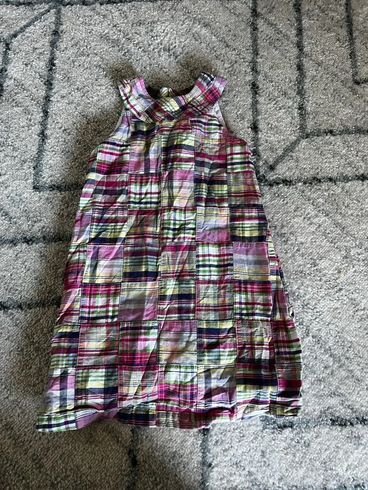 Size 5T Toddler Girls Y2K 2000s mixed plaid print dress - Image 1 of 1