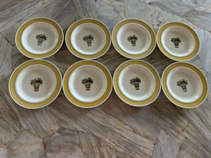 "Plate by Wedgwood England Directoire - Juego de platos de banda amarilla 8 6 1/8""" - Imagen 1 de 3