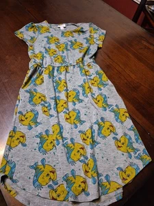 LULAROE MAE FLOUNDER LITTLE MERMAID GIRLS SIZE 12 DRESS - Picture 1 of 5