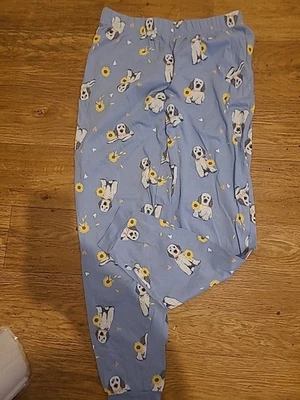 Ladies George Size 8-10 Blue "Doggy" Elasticated Pyjama Bottoms - image 1 of 3