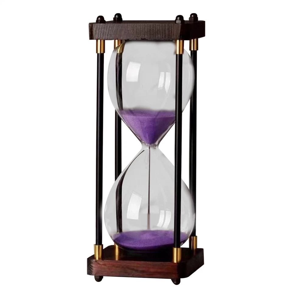 Temporizadores de arena de reloj de arena de 60 minutos temporizador de arena grande adorno de reloj de arena vintage  Foto 1 de 4