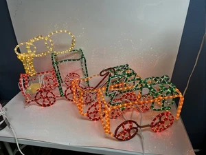 Cuerda de tren de Papá Noel 3D vintage luz escultura decoración de Navidad con caja - Imagen 1 de 9
