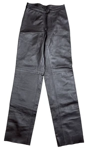 Pantalones de Cuero Casini Firenze *Talla Sin Marca* Marrón Hecho en Italia Cintura 24 pulgadas - Imagen 1 de 10