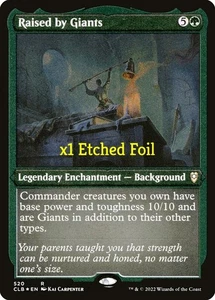 MTG Etched Foil CMR: Battle for Baldur's Gate CLB Raised by Giants MINT - Picture 1 of 1