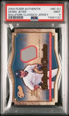 2004 Fleer Authentix Ballpark Classics-Game Used #BC-DJ Derek Jeter PSA 9 - Image 1 of 2