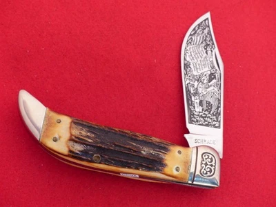 Schrade USA 1976 Bicentennail stag mint PROTOTYPE 0000 clasp knife - Image 1 of 4